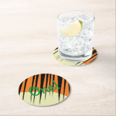 ワイルドワンサファリ1st誕生日パーティーキッズ ラウンドペーパーコースター (インサイチュ)