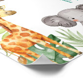 ワイルドワンサファリ1st誕生日マイルストーンサイン ポスター (角)