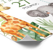 ワイルドワンサファリ1st誕生日マイルストーンサイン ポスター (角)