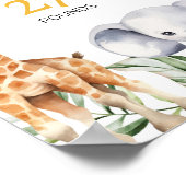 ワイルドワンサファリ1st誕生日マイルストーンサイン ポスター (角)