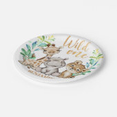 ワイルドワンサファリ1st誕生日紙プレート ペーパープレート (アングル)