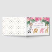 ワイルドワンサファリ/ガールジャングルBABYシャワーへようこそ ゲストブック (全面)