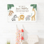 ワイルドワンサファリ/ジャングルテーマウェルカムサイン 横断幕 (インサイチュ)