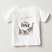 ワイルドワンサファリ 初めての誕生日 ベビーTシャツ (正面)