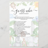 ワイルドワンサファリ「誰を推測」赤ちゃんシャワーゲームフライヤー チラシ (正面)