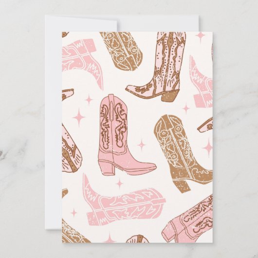 ワイルドワンザウェスト誕生日招待状 招待状 (裏面)