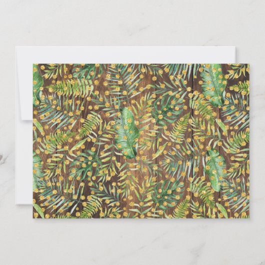 ワイルドワンザサファリ素朴ベイビーシャワー 招待状 (裏面)