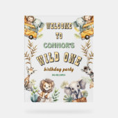 ワイルドワンジャングルの最初の誕生日パーティー歓迎サイン アクリルサイン (正面)