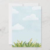 ワイルドワンジャングルをテーマにした赤ちゃんシャワー招待カード シーズンカード (裏面)