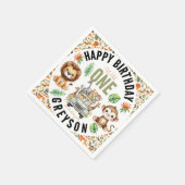 ワイルドワンジャングルアドベンチャー1st誕生日 スタンダードカクテルナプキン (角)