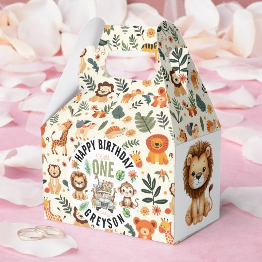 ワイルドワンジャングルアドベンチャー1st誕生日 フェイバーボックス (ウェディング)
