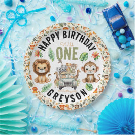 ワイルドワンジャングルアドベンチャー1st誕生日 ペーパープレート