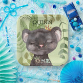 ワイルドワンジャングルアニマルズサファリ1日 ペーパープレート (パーティー)