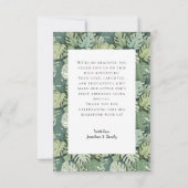 ワイルドワンジャングルアニマルズファースト誕生日 サンキューカード (裏面)