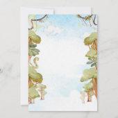 ワイルドワンジャングルアニマルズボーイベビーシャワー招待状 招待状 (裏面)