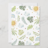 ワイルドワンジャングルアニマルズ1st誕生日招待状 招待状 (裏面)