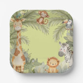 ワイルドワンジャングルアニマルバースデーパーティー ペーパープレート (正面)