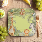 ワイルドワンジャングルアニマルバースデーパーティー ペーパープレート