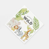 ワイルドワンジャングルアニマル誕生日 スタンダードランチョンナプキン (角)