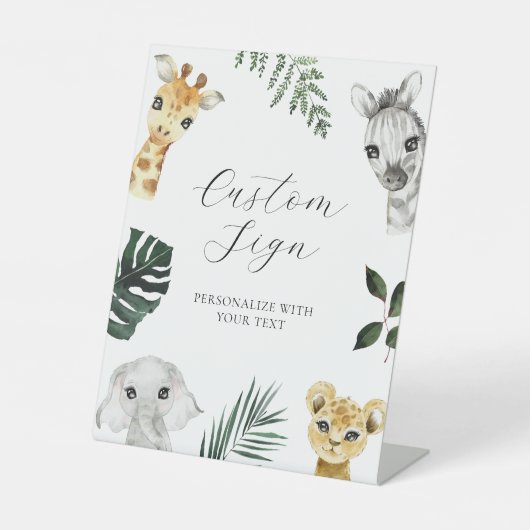 ワイルドワンジャングルカスタム文字標識 台座サイン (正面)