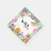 ワイルドワンジャングルガールズナプキン誕生日 スタンダードランチョンナプキン (角)