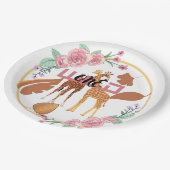 ワイルドワンジャングルグリーナリー&金ゴールド誕生日パーティーPap ペーパープレート (アングル)