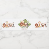 ワイルドワンジャングルグリーンリーブメントファースト誕生日 ペットボトルラベル (シングルラベル)