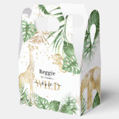 ワイルドワンジャングルグリーン&金ゴールド1st誕生日パーティー フェイバーボックス (オープン)