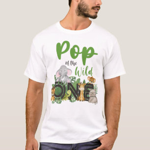 ワイルドワンジャングルサファポップ・アートのリ誕生日ファミリー Tシャツ