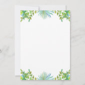 ワイルドワンジャングルサファリかわいい男の子1歳の誕生日 招待状 (裏面)