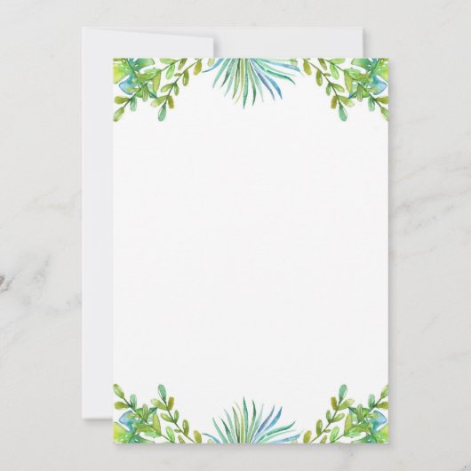 ワイルドワンジャングルサファリかわいい男の子1歳の誕生日 招待状 (裏面)