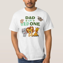 ワイルドワンジャングルサファリのパパ一歳 Tシャツ