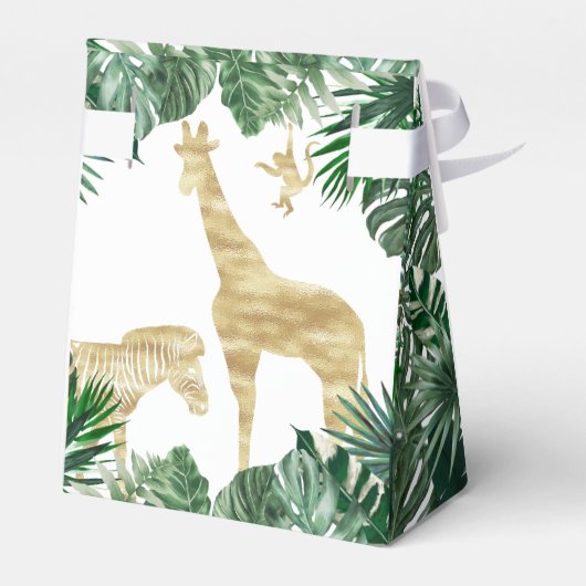 ワイルドワンジャングルサファリをテーマにした誕生日パーティー フェイバーボックス (裏面サイド)