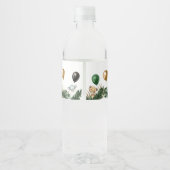 ワイルドワンジャングルサファリをテーマにした誕生日パーティー ペットボトルラベル (裏面)