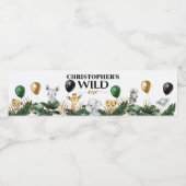 ワイルドワンジャングルサファリをテーマにした誕生日パーティー ペットボトルラベル (シングルラベル)