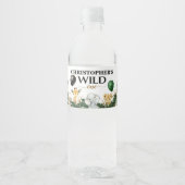 ワイルドワンジャングルサファリをテーマにした誕生日パーティー ペットボトルラベル (正面)