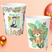 ワイルドワンジャングルサファリをテーマにした誕生日パーティー 紙コップ