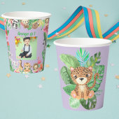 ワイルドワンジャングルサファリをテーマにした誕生日パーティー 紙コップ