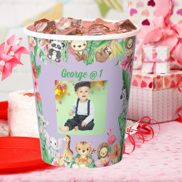 ワイルドワンジャングルサファリをテーマにした誕生日パーティー 紙コップ