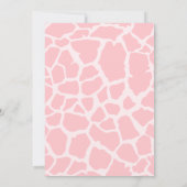 ワイルドワンジャングルサファリアニマルガールズファースト誕生日 招待状 (裏面)