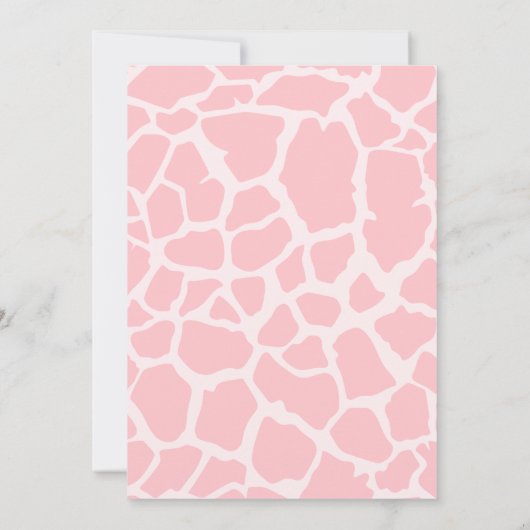 ワイルドワンジャングルサファリアニマルガールズファースト誕生日 招待状 (裏面)