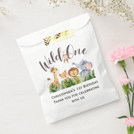 ワイルドワンジャングルサファリアニマルズ1st第1誕生日 フェイバーバッグ (封をした状態)