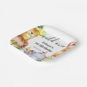 ワイルドワンジャングルサファリアニマルズ1st誕生日パーティー ペーパープレート (傾斜あり)