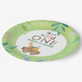 ワイルドワンジャングルサファリアニマルズ1st誕生日パーティー ペーパープレート (アングル)