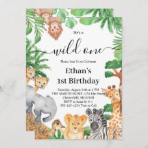 ワイルドワンジャングルサファリアニマルズ1st誕生日パーティー