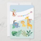 ワイルドワンジャングルサファリアニマルズ1st誕生日パーティー 招待状 (裏面)
