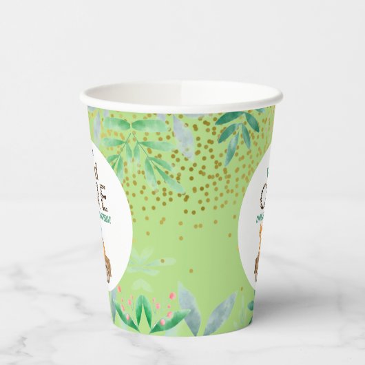 ワイルドワンジャングルサファリアニマルズ1st誕生日パーティー 紙コップ (左)