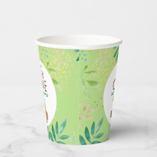 ワイルドワンジャングルサファリアニマルズ1st誕生日パーティー 紙コップ (右)