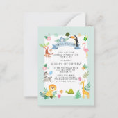 ワイルドワンジャングルサファリアニマルズ1st誕生日 ノートカード (正面)