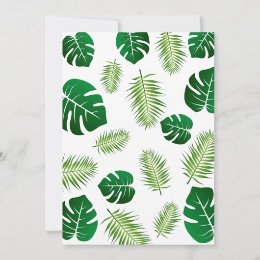 ワイルドワンジャングルサファリアニマルツインズファースト誕生日 招待状 (裏面)